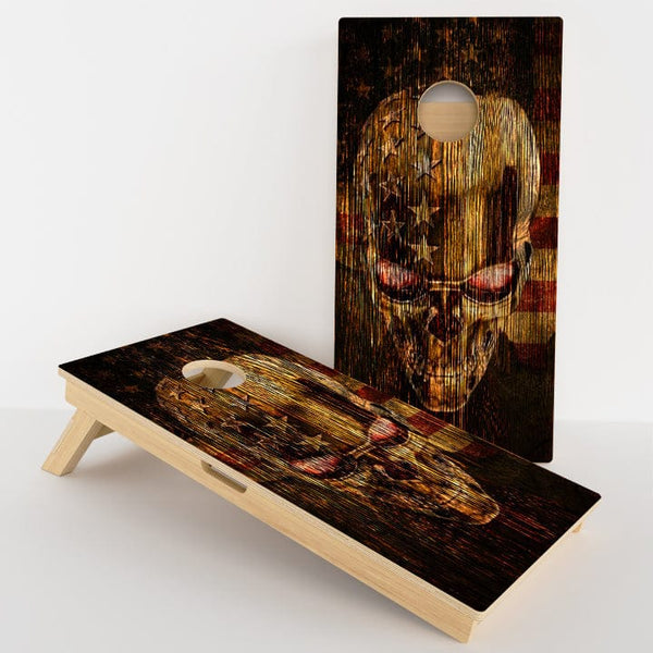 Boards Vintage Patriotic Punisher Professional Cornhole Boards