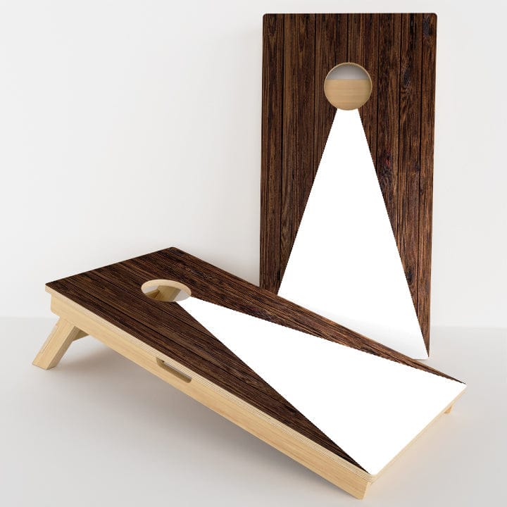 Boards Wood Grain Triangle Professional Cornhole Boards