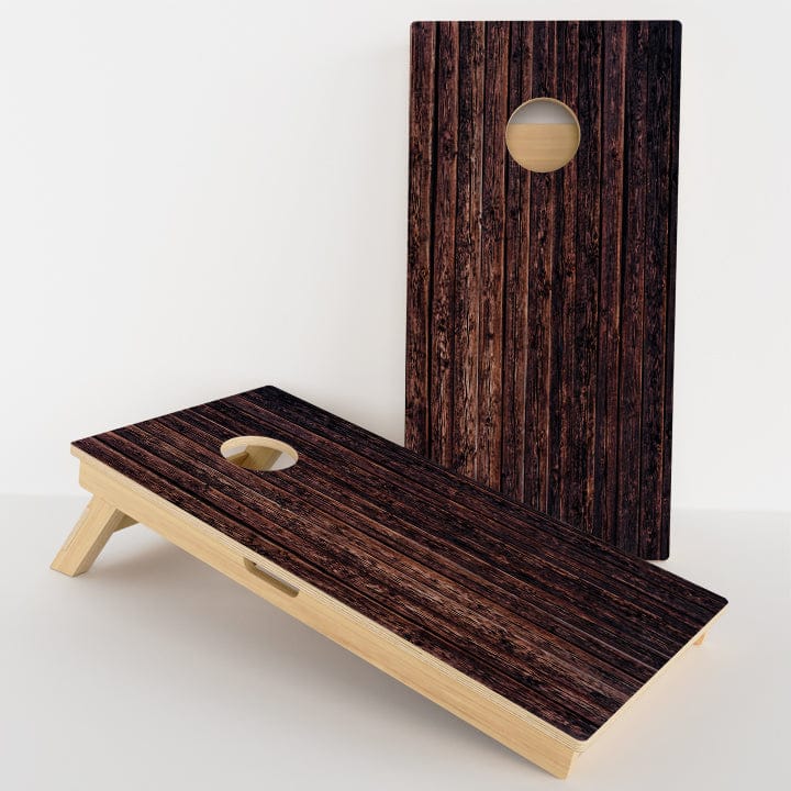 Boards Dark Wood Grain Professional Cornhole Boards