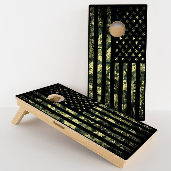 Camo American Flag Professional Cornhole Boards