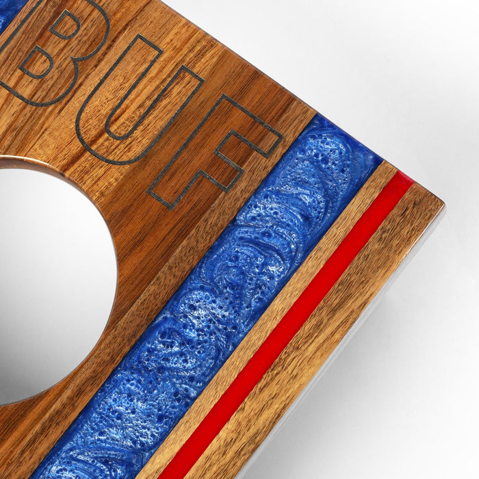 Cornhole Boards 1ft x 2ft Gameday Teams Epoxy Resin Wood Compact Travel Cornhole Board Set