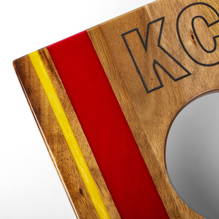 Cornhole Boards 1ft x 2ft Gameday Teams Epoxy Resin Wood Compact Travel Cornhole Board Set