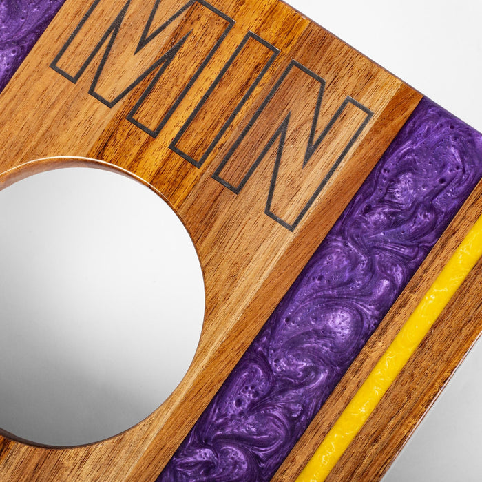 Cornhole Boards 1ft x 2ft Gameday Teams Epoxy Resin Wood Compact Travel Cornhole Board Set