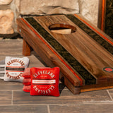 Cornhole Boards 1ft x 2ft Gameday Teams Epoxy Resin Wood Compact Travel Cornhole Board Set