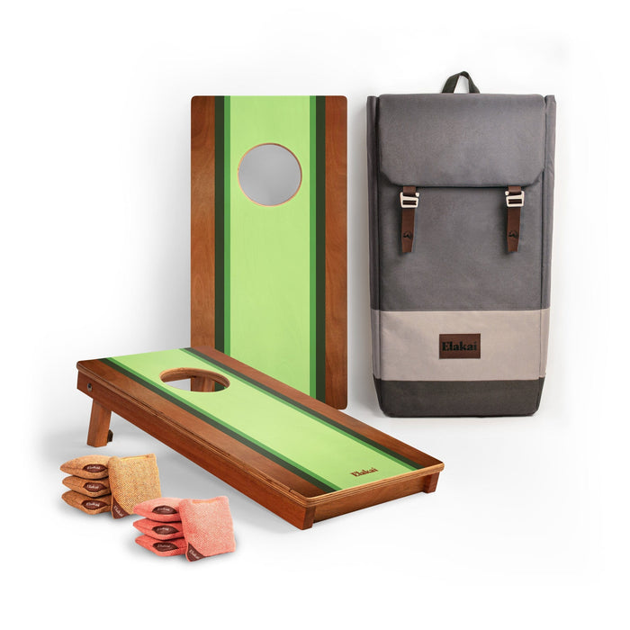 Cornhole Boards La Holla 1ft x 2ft Graphic Wood Travel Cornhole Set | Classic Beach Stripes Collection