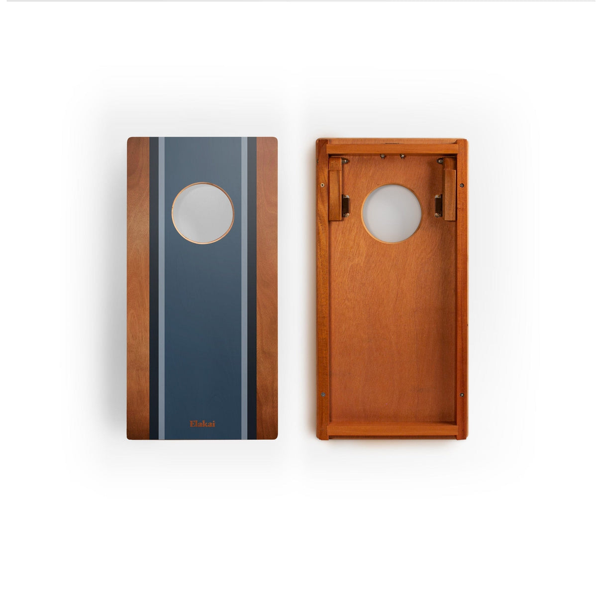 Cornhole Boards 1ft x 2ft Graphic Wood Travel Cornhole Set | Classic Beach Stripes Collection