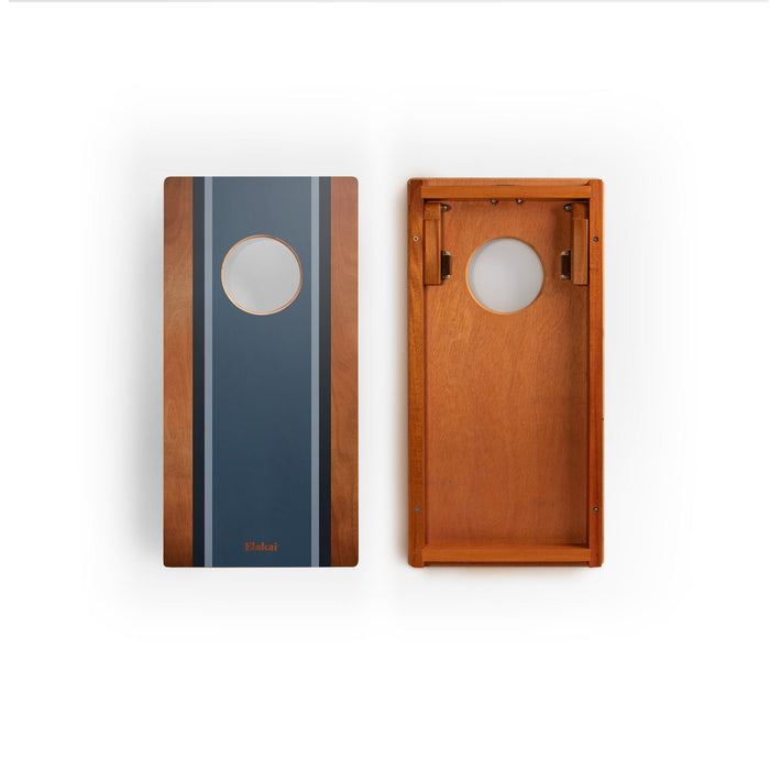 Cornhole Boards 1ft x 2ft Graphic Wood Travel Cornhole Set | Classic Beach Stripes Collection