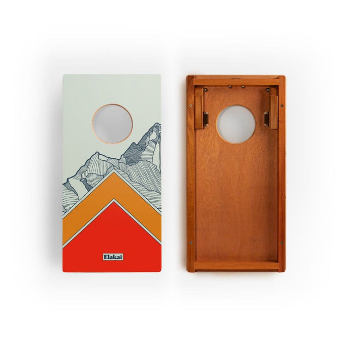 Cornhole Boards 1ft x 2ft Graphic Wood Travel Cornhole Set | Modern Angle Collection