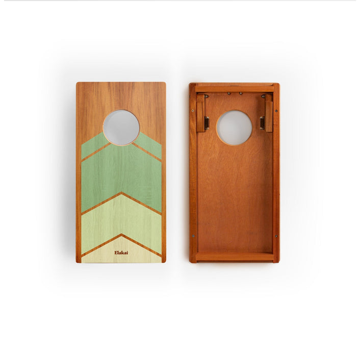 Cornhole Boards 1ft x 2ft Graphic Wood Travel Cornhole Set | Modern Angle Collection