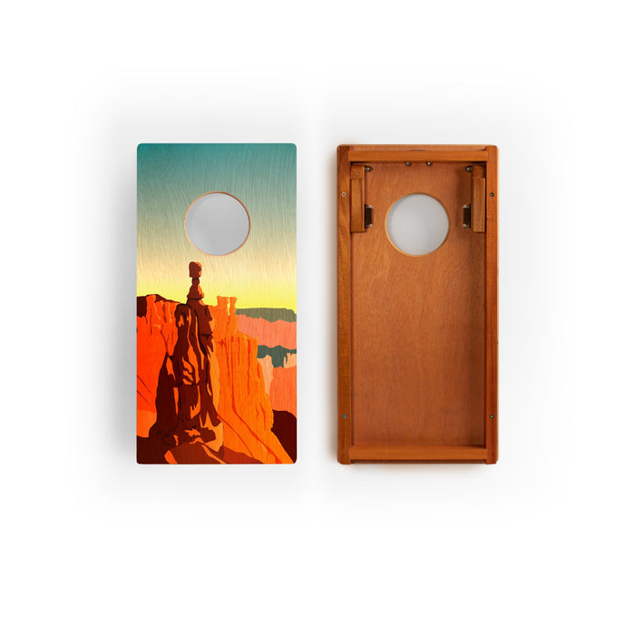 Cornhole Boards 1ft x 2ft Graphic Wood Travel Cornhole Set | National Parks Inspired Collection
