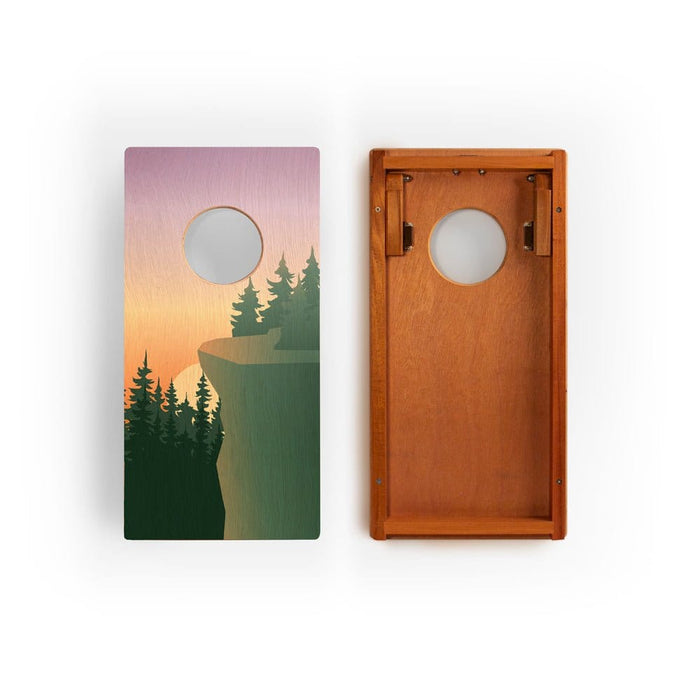 Cornhole Boards 1ft x 2ft Graphic Wood Travel Cornhole Set | National Parks Inspired Collection