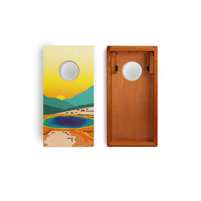 Cornhole Boards 1ft x 2ft Graphic Wood Travel Cornhole Set | National Parks Inspired Collection