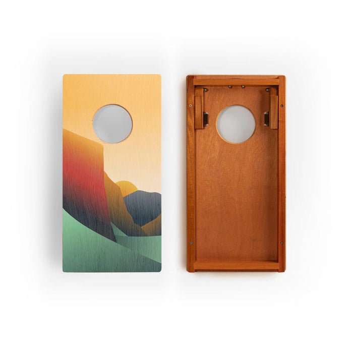Cornhole Boards 1ft x 2ft Graphic Wood Travel Cornhole Set | National Parks Inspired Collection