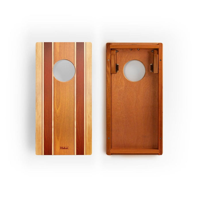 Cornhole Boards 1ft x 2ft Graphic Wood Travel Cornhole Set | Natural Surf Beach Collection