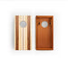 Cornhole Boards 1ft x 2ft Graphic Wood Travel Cornhole Set | Natural Surf Beach Collection