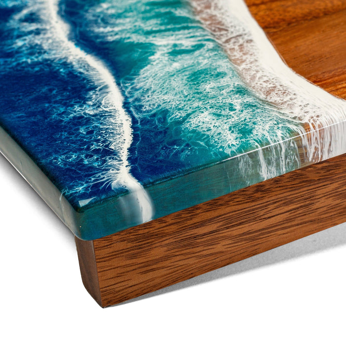 Cornhole Boards 1ft x 2ft Resin & Wood Travel Cornhole Set | Beach Wave