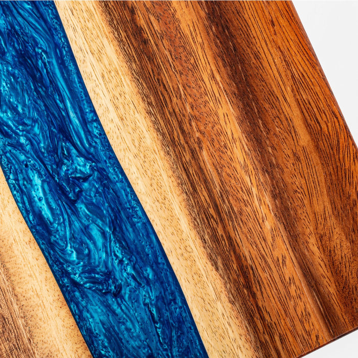 Cornhole Boards 1ft x 2ft Resin & Wood Travel Cornhole Set | Live Edge River Collection
