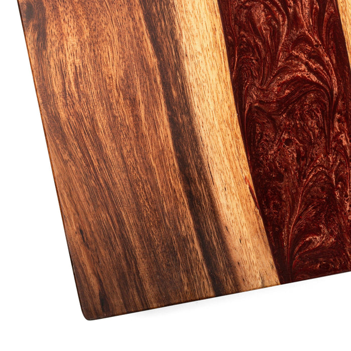 Cornhole Boards 1ft x 2ft Resin & Wood Travel Cornhole Set | Live Edge River Collection