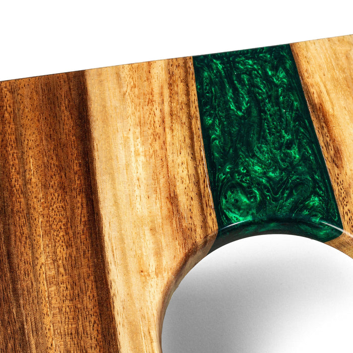 Cornhole Boards 1ft x 2ft Resin & Wood Travel Cornhole Set | Live Edge River Collection