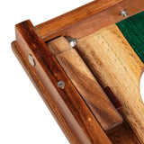 Cornhole Boards 1ft x 2ft Resin & Wood Travel Cornhole Set | Live Edge River Collection