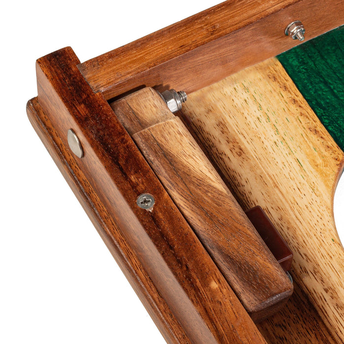 Cornhole Boards 1ft x 2ft Resin & Wood Travel Cornhole Set | Live Edge River Collection