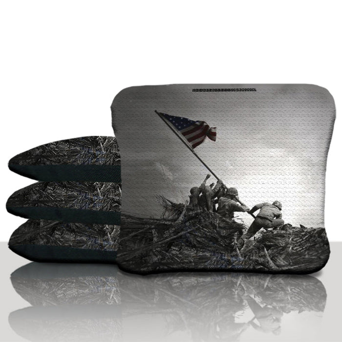 Soldiers Planting American Flag Cornhole Bags