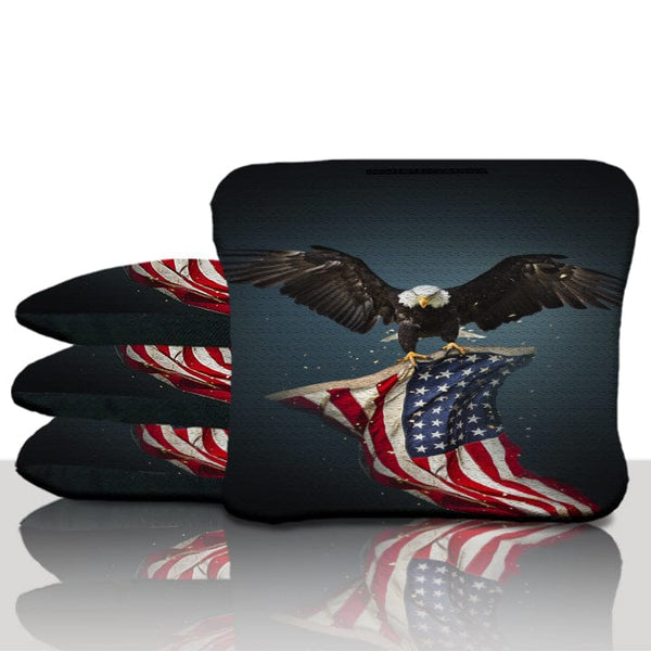 Pro Eagle Carrying American Flag Cornhole Bags