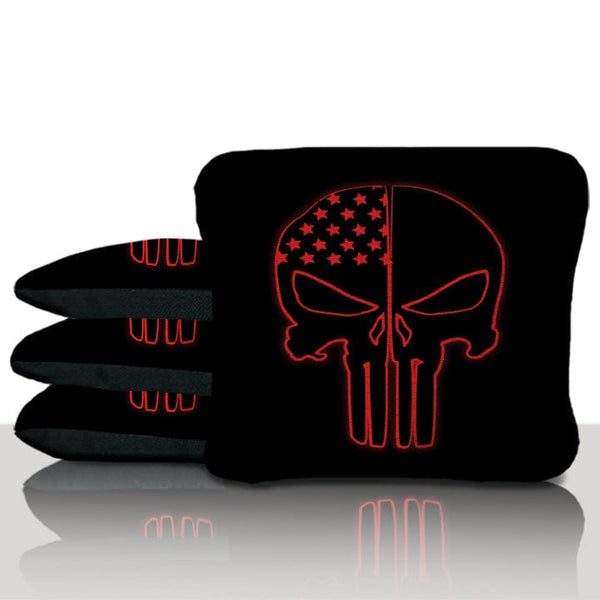 Pro Red Skull Cornhole Bags