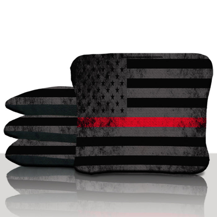 Thin Red Line American Flag Cornhole Bags