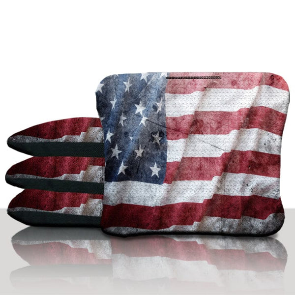 Pro Rustic American Flag Cornhole Bags