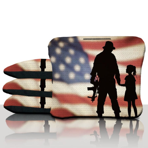 Pro American Solider & Daughter Cornhole Bags