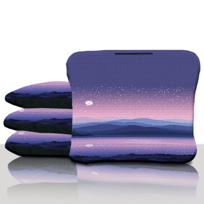 Purple Sunset Cornhole Bags