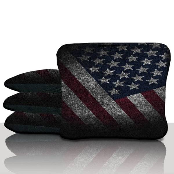 Pro American Flag Dark Fade Cornhole Bags