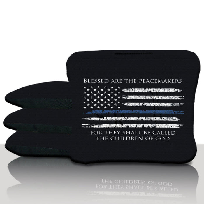 Blue Line Peacemakers Cornhole Bags