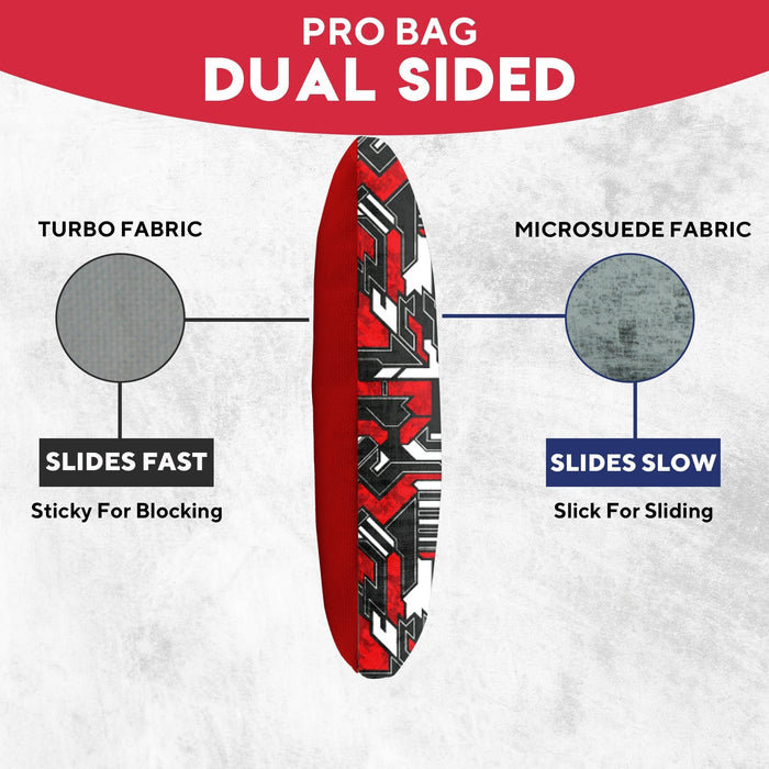Blue Red Tech Fusion Cornhole Bags - Set of 8