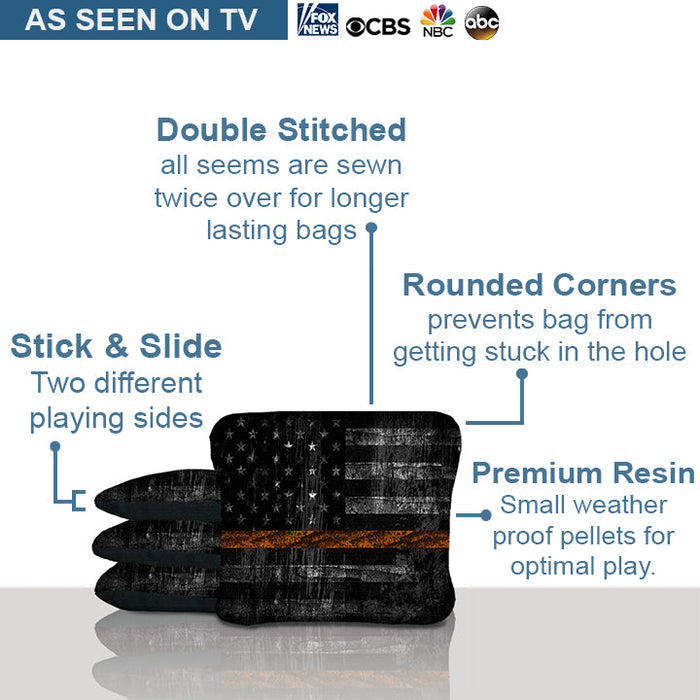 Search & Rescue/Orange Line Cornhole Bags