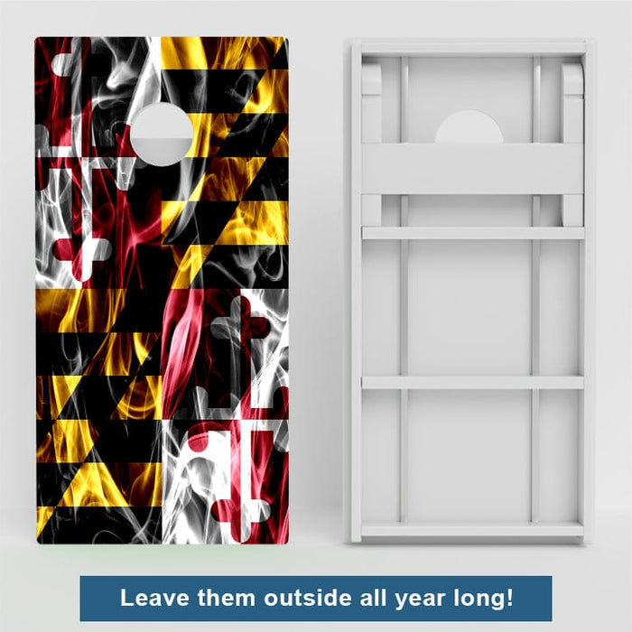 Boards Maryland Flag Weather Proof Cornhole Boards