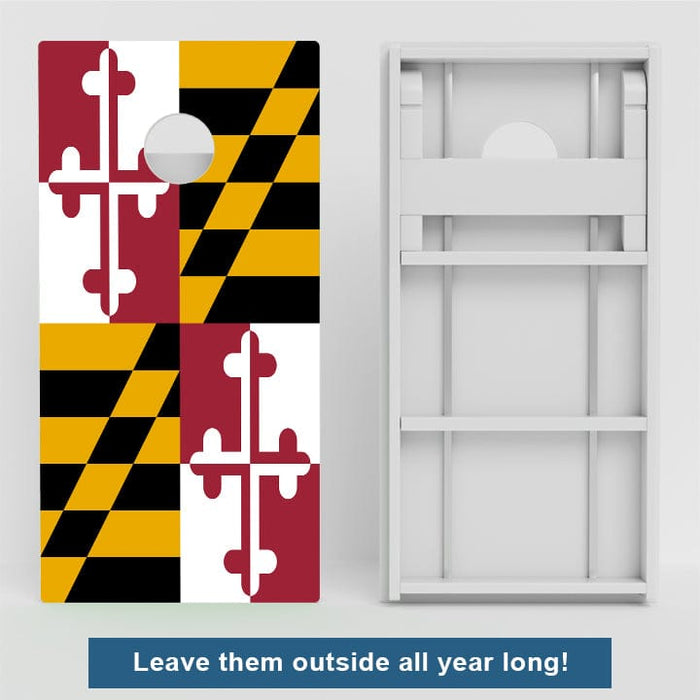 Boards Maryland Flag Weather Proof Cornhole Boards