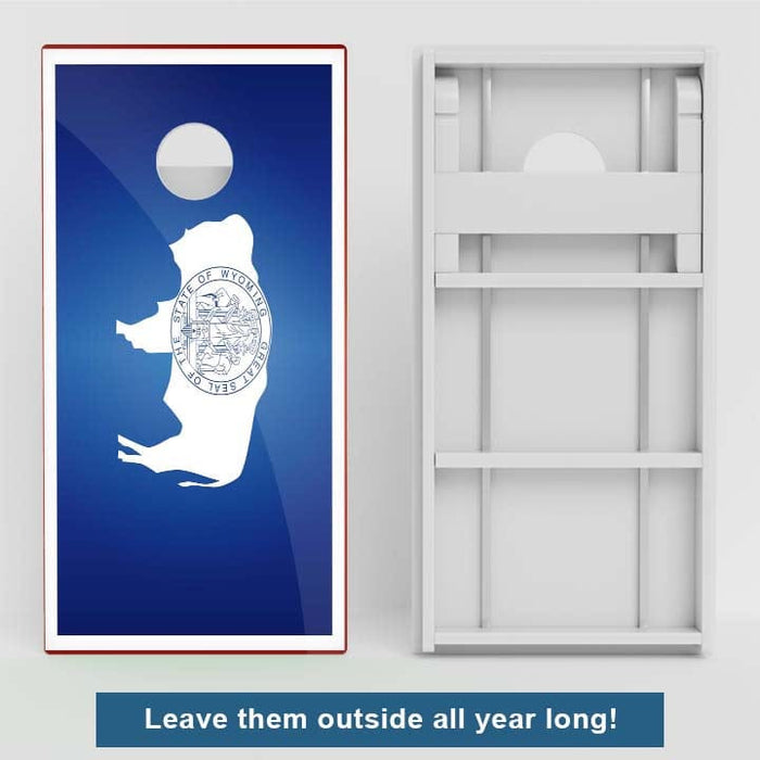 Boards Wyoming Flag Weather Proof Cornhole Boards