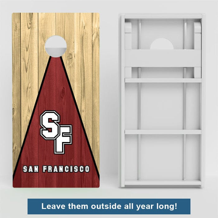 Boards San Francisco Football Weather Proof Cornhole Boards