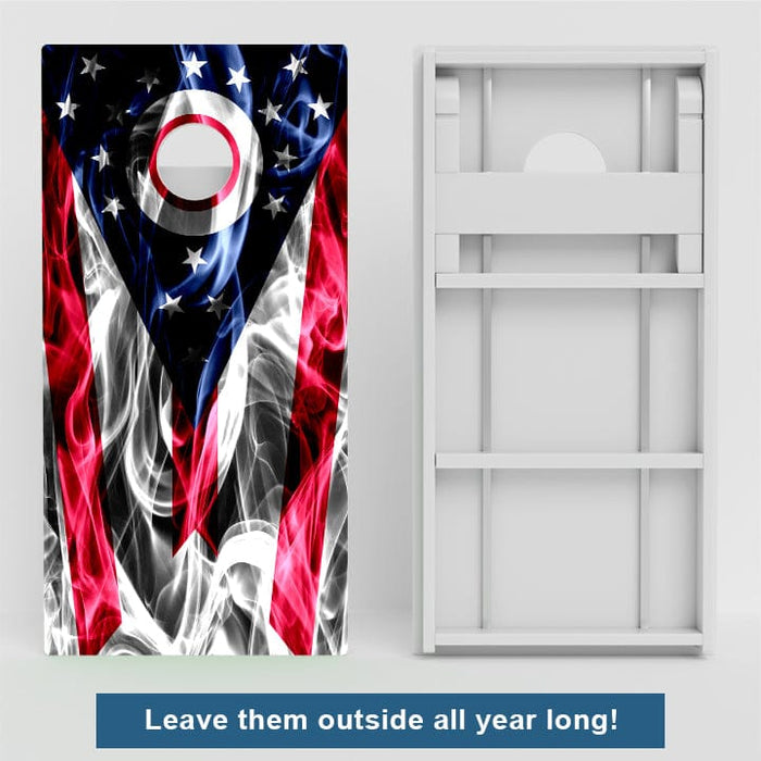 Boards Ohio Flag Weather Proof Cornhole Boards