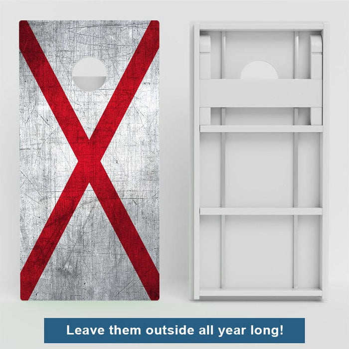 Boards Alabama Flag Weather Proof Cornhole Boards