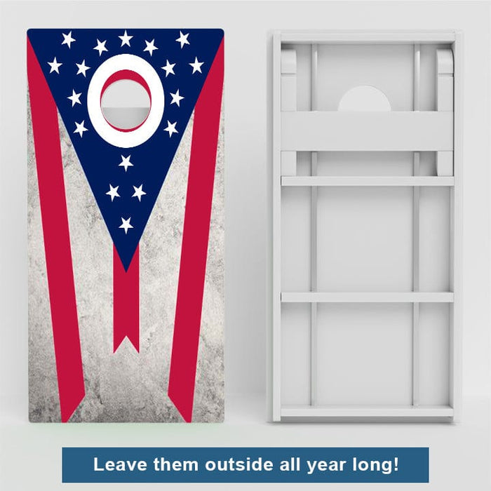 Boards Ohio Flag Weather Proof Cornhole Boards