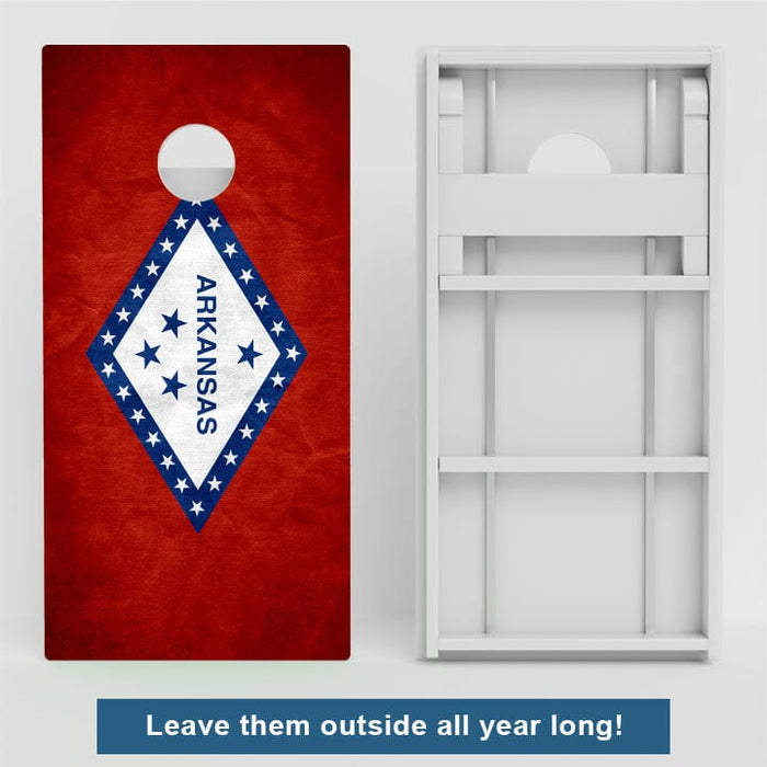 Boards Arkansas Flag Weather Proof Cornhole Boards