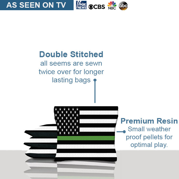 Green Line Cornhole Bags