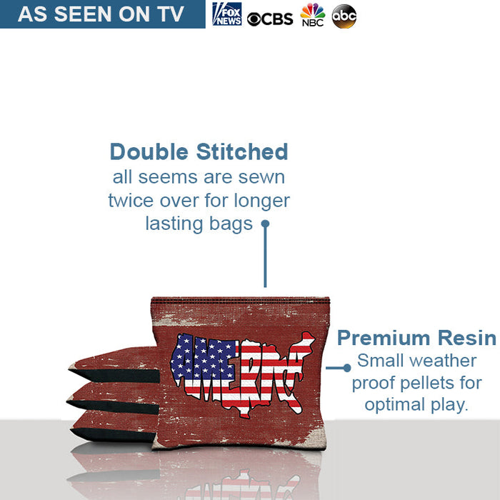 America Red Cornhole Bags