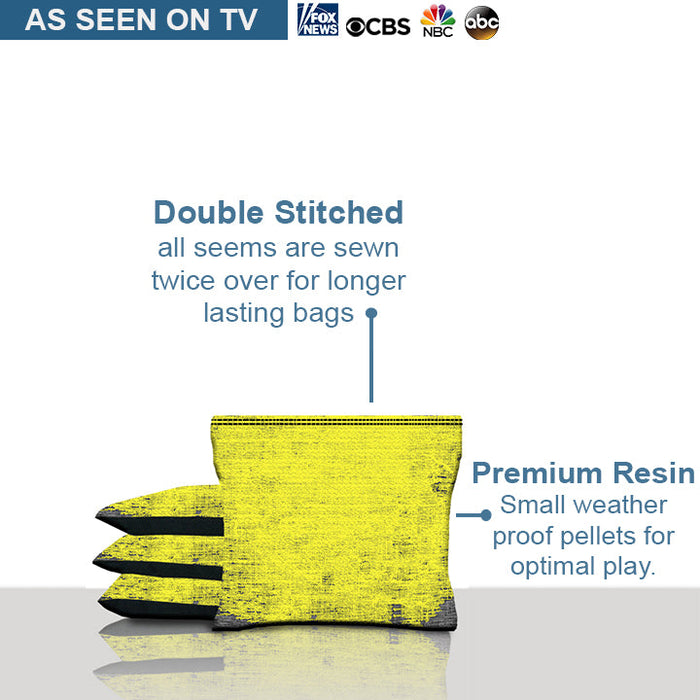 Yellow Camo Cornhole Bags