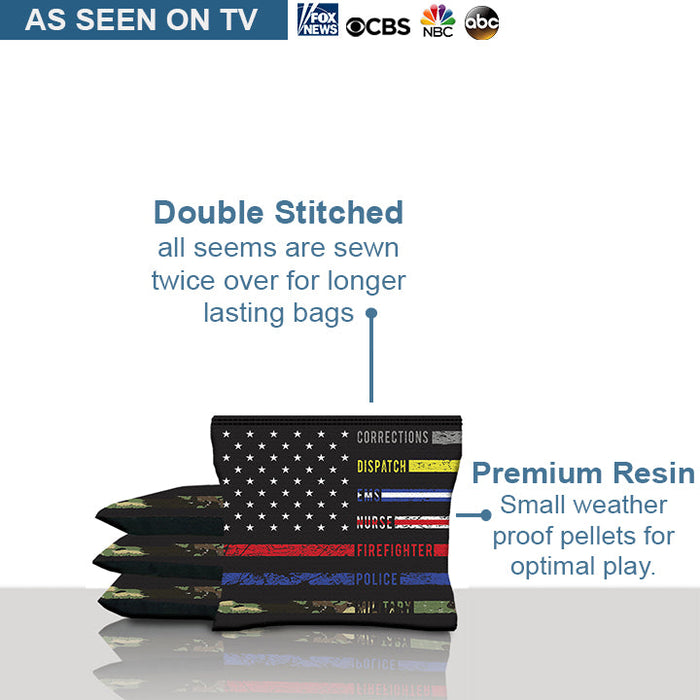 All First Responders Flag Cornhole Bags