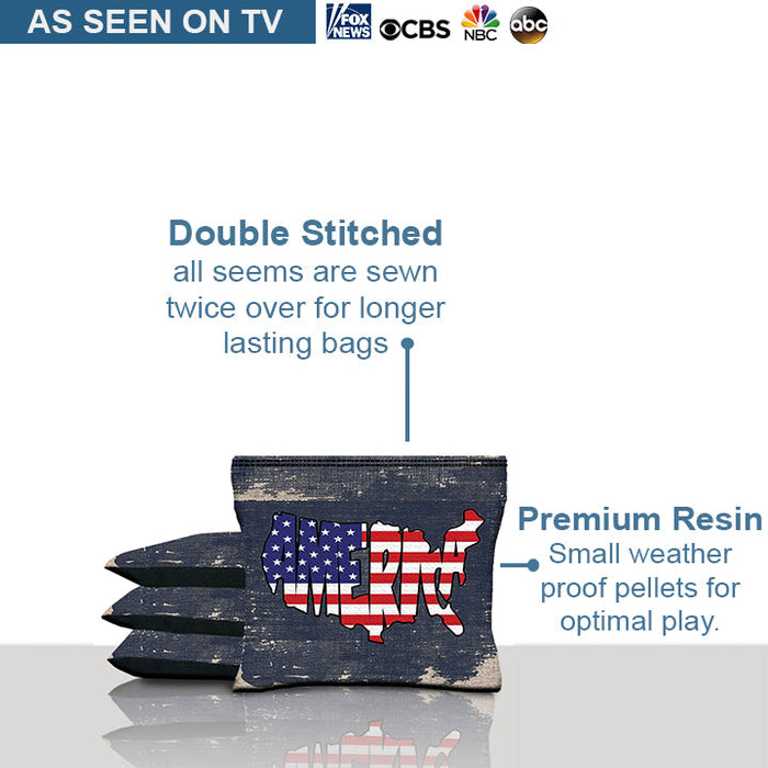 America Blue Cornhole Bags