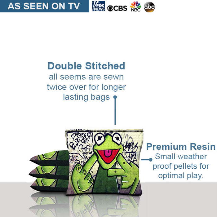 Gangster Frog Cornhole Bags